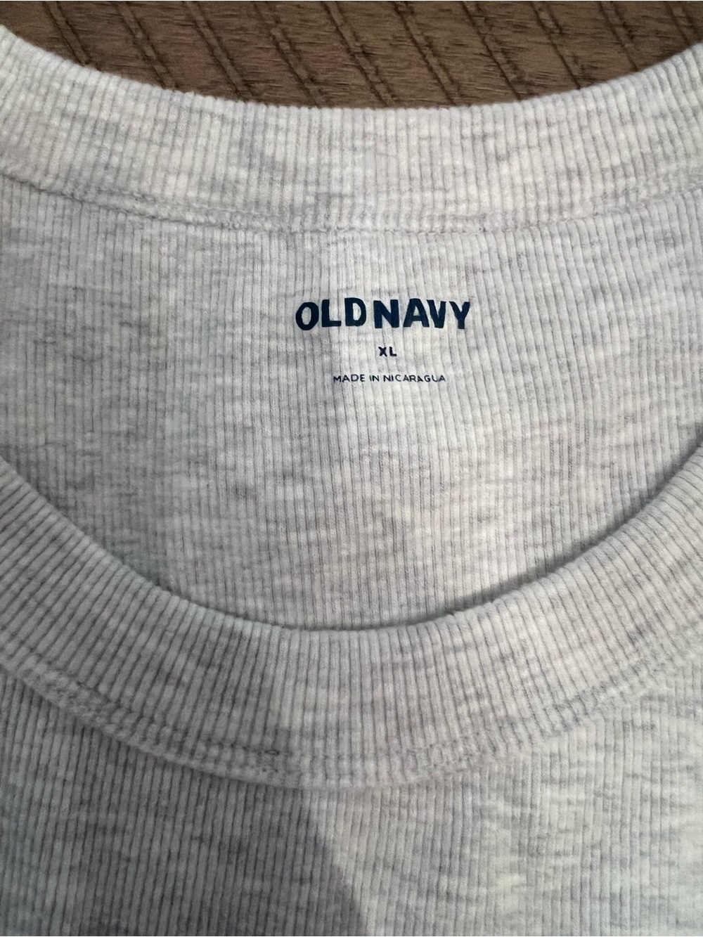 Old Navy Light Gray Ribbed Tank - Picture 2 of 3